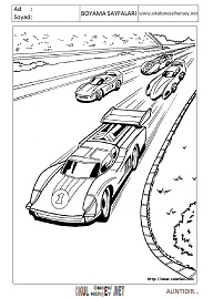 Hot-wheels boyama sayfaları